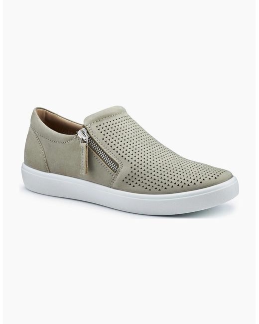 Hotter Gray Daisy Wide Fit Slip On Trainers