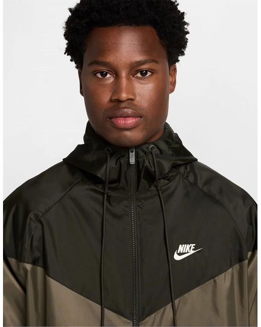 Nike Brown Windrunner Hooded Jacket for men