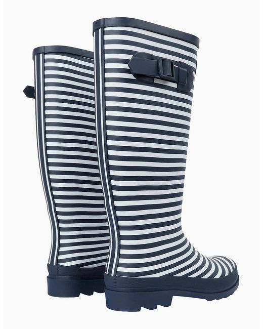 Regatta Blue Ladies Fairweather Iii Contrast Striped Wellington Boots