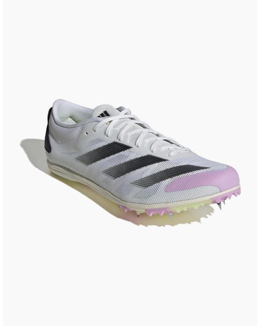 Adidas White Adizero Xcs Stripe Running Road Shoes for men