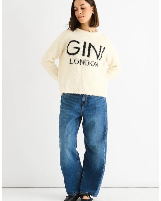 Gini London Black Gini Logo Cozy Knit Jumper