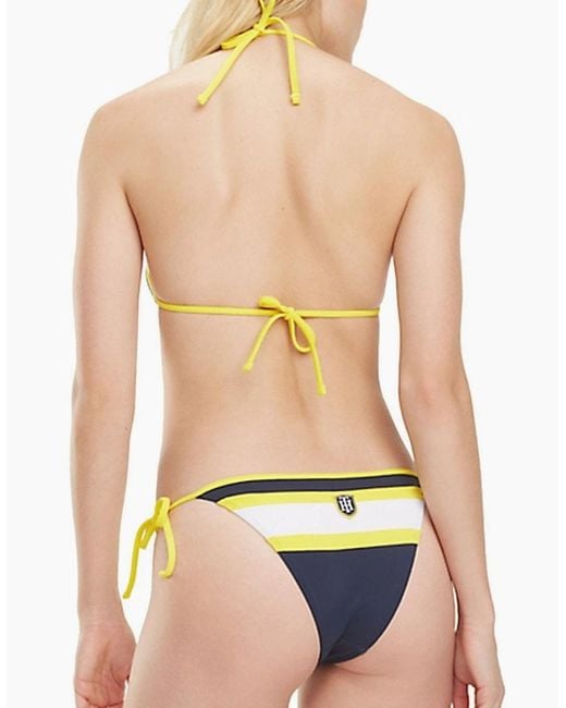 Tommy Hilfiger Yellow Cheeky String Side Tie Swim Bikini, Blazer
