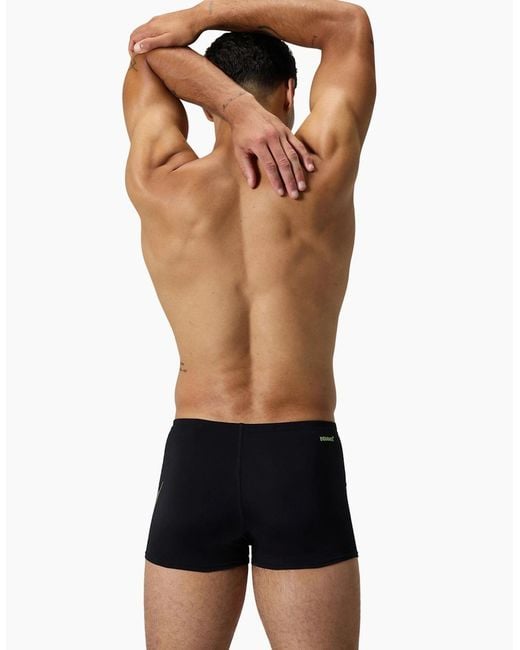 Speedo Black Hyperboom Splice Swim Shorts for men
