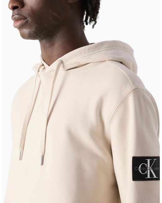 Calvin Klein Natural Hoodies Pullover Top for men