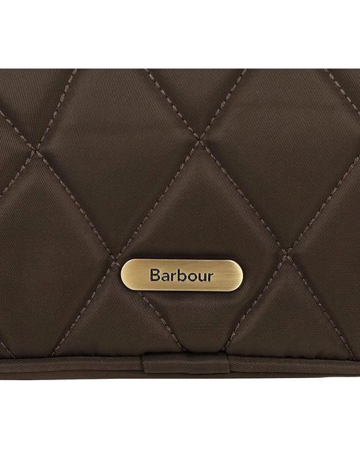 Barbour White Quilted Crossbody Bag