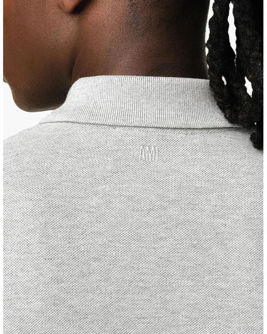 AMI White Ami De Coeur Polo Shirt for men