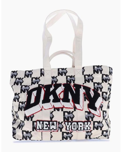 DKNY White Heart Of New York Large Tote Bag