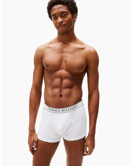 Tommy Hilfiger Blue 3-Pack Retro Logo Boxer Trunks for men