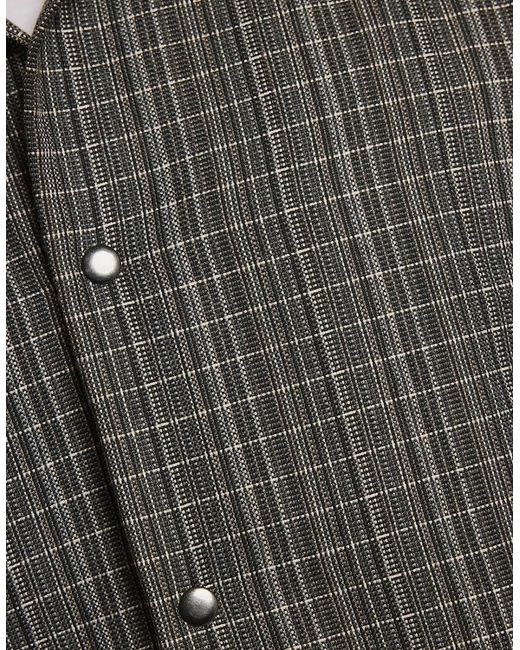 Lyle & Scott Gray Lightweight Check Overshirt for men