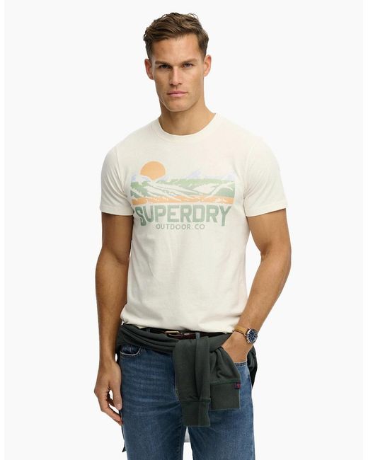Superdry White Outdoors Mountain Short Sleeve T-Shirt for men