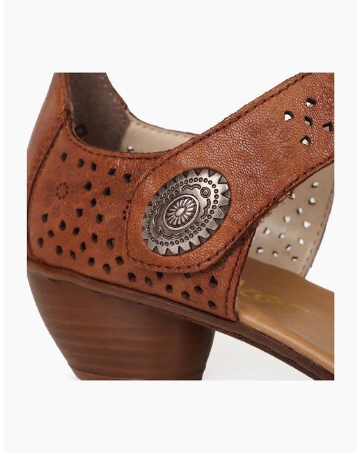 Rieker Brown Pia Open Court Shoes