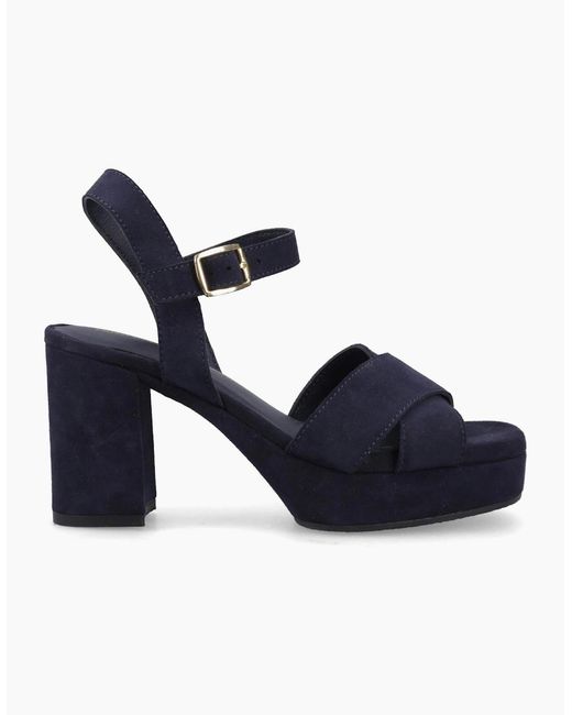 Hush Puppies Blue Ophelia Suede Sandals