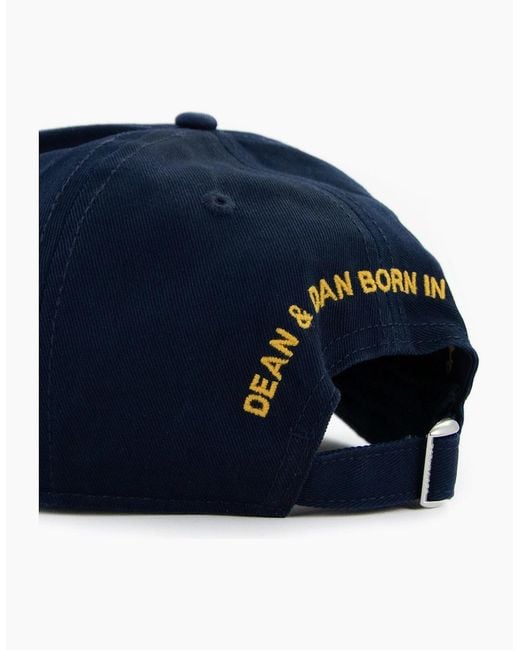 DSquared² Blue Canadian Flag Baseball Cap for men