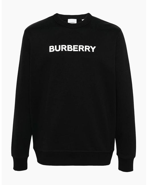 Burberry Black Cotton Logo Sweatshirt for men