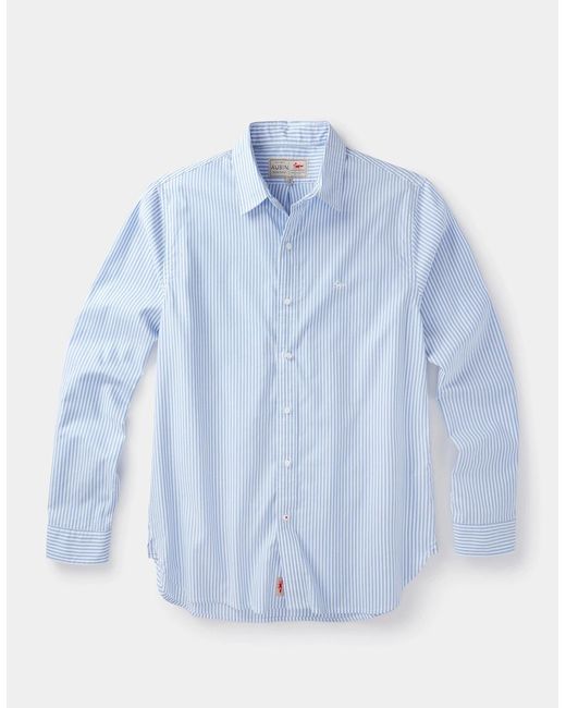 aubi Blue Chase Poplin Shirt for men