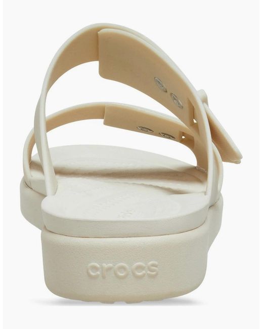 CROCSTM White Brooklyn Buckle Sandstone Sandals