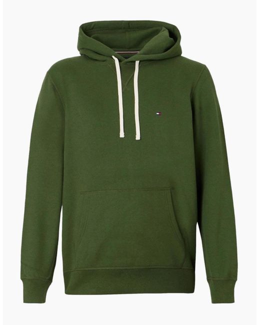Tommy Hilfiger Green Ess Fleece Hoody Lo1 Mountain Pine for men