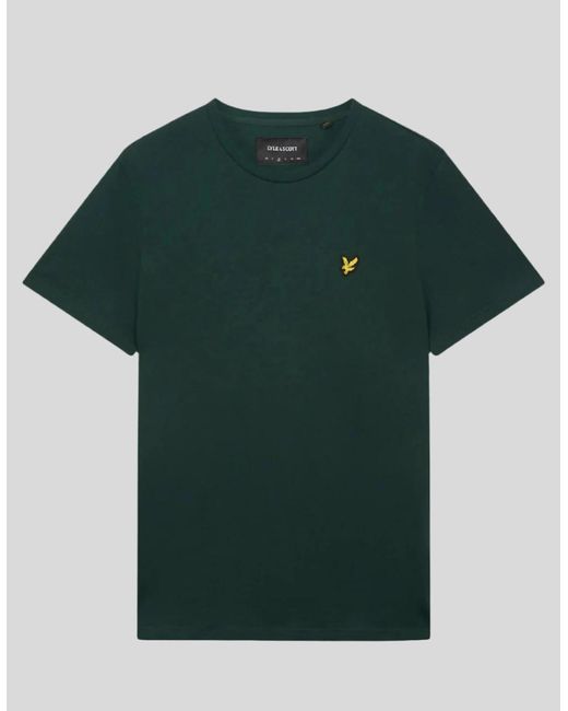 Lyle & Scott Green Cotton Crew Neck T-Shirt for men