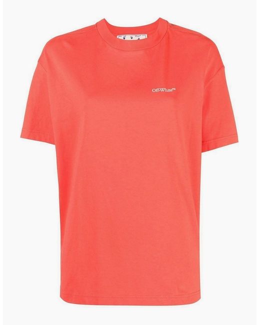 Off-White c/o Virgil Abloh Pink Bookish Casual T-Shirt