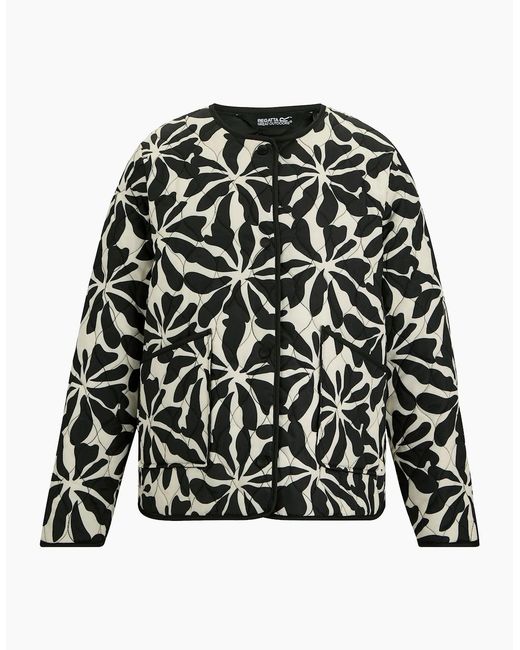 Regatta Black Ladies Mira Abstract Floral Padded Jacket