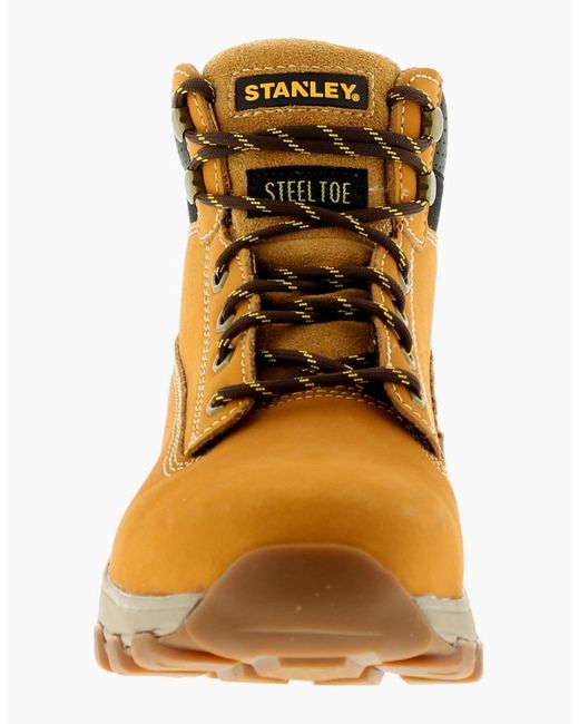 Stanley Natural Safety Boots Hartford Leather Lace Up Honey Uk Size for men