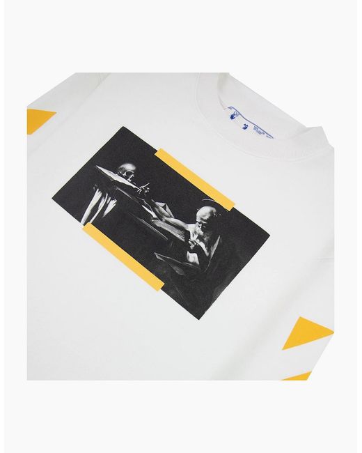 Off-White c/o Virgil Abloh White Off Carav Painting Slim Crewneck Sweatshirt Multi for men