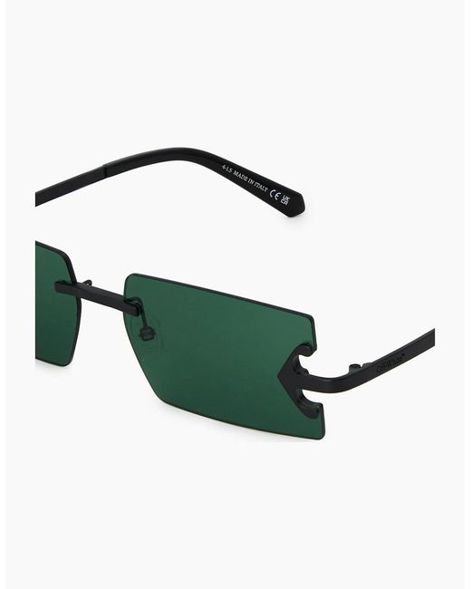 Off-White c/o Virgil Abloh Green Surprise Rectangle Rimless Sunglasses for men