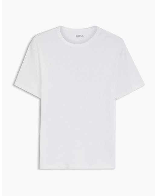 Boss White Tshirtrn 2P Rib for men
