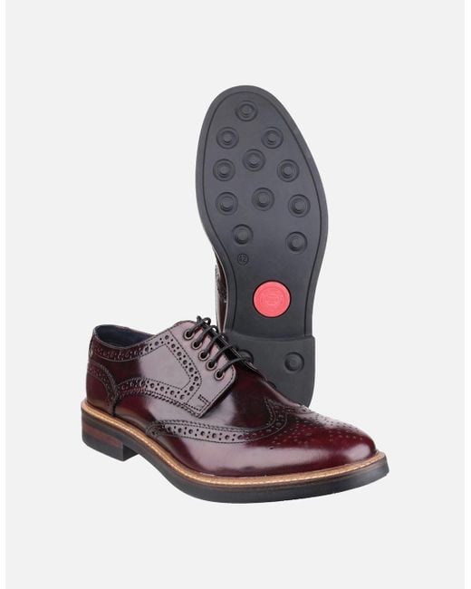 Base London Brown London Woburn Hi-Shine Brogue Shoe for men