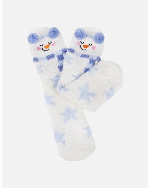 Totes Blue Isotoner Novelty Supersoft Socks Snowman