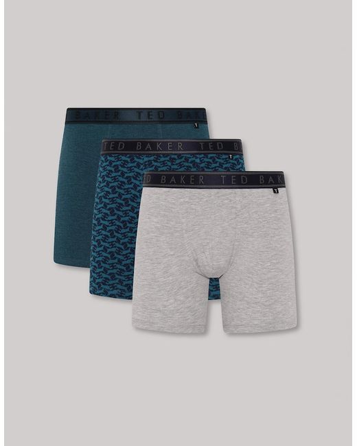 Ted Baker Blue 3-Pack Cotton Boxer Briefs Boxer Briefs for men