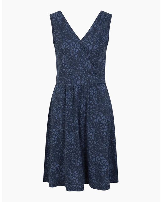 Mountain Warehouse Blue Ladies Newquay Giraffe Print Sleeveless Dress