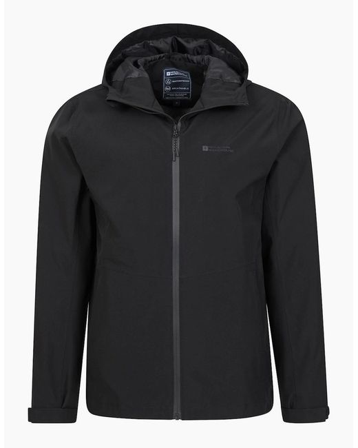 Mountain Warehouse Black Covert Waterproof Jacket for men