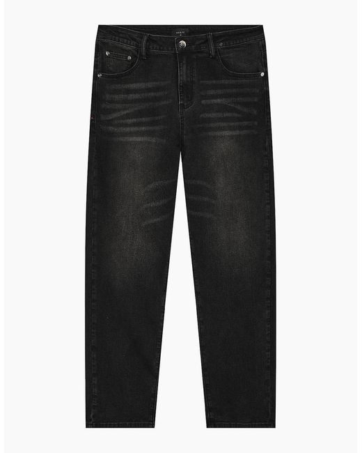 Magrit Black Core Straight Jeans for men