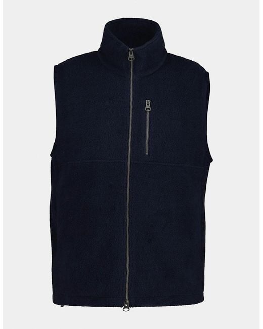 Gant Blue Fleece Gilet for men