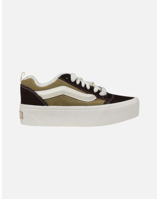 Vans Green Leather Lace-Up Rubber Sole Sneakers