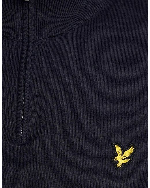 Lyle & Scott Blue Performance 1/4 Zip Jumper for men