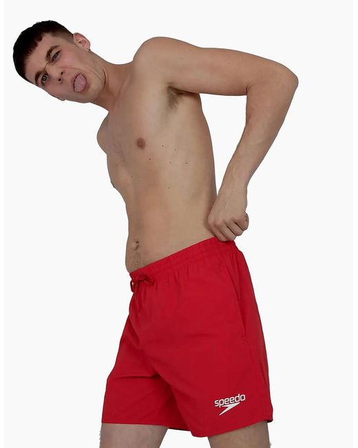 Speedo Red Essential 16 Swim Shorts for men