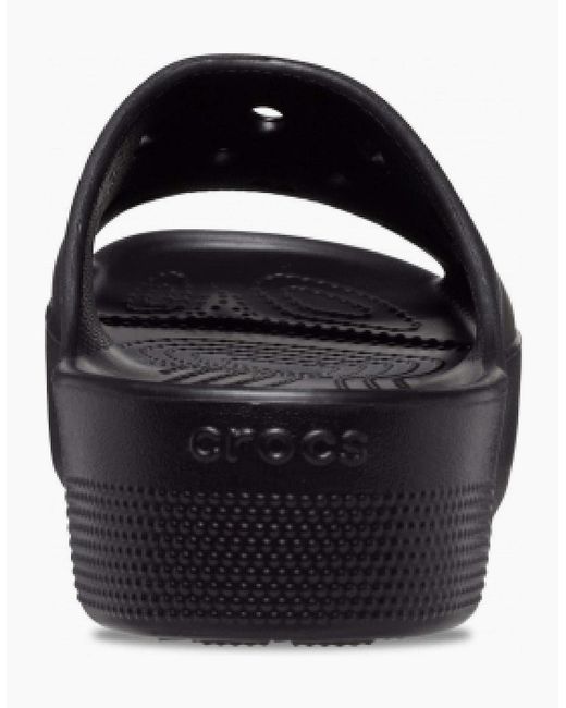 CROCSTM Black Baya Platform Open Toe Slides
