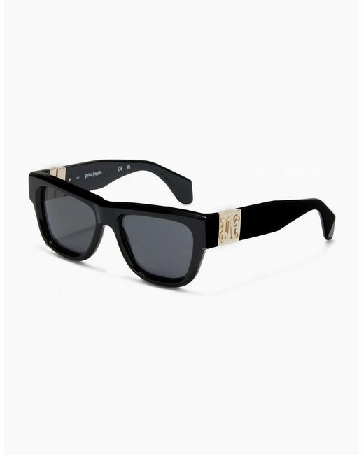 Palm Angels Black Magnolia Cat Eye Sunglasses for men