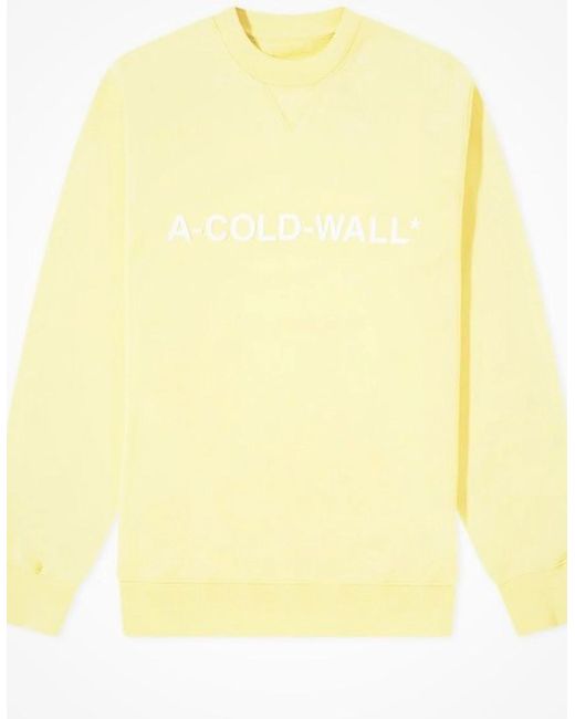 A_COLD_WALL* Yellow Essential Crew for men