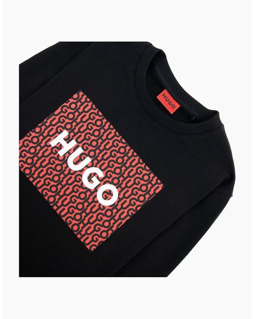 Boss Black Hugo Dalker Logo Print Relax Fit Sweatshirt 001 for men