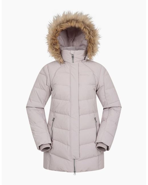 Mountain Warehouse Gray Ladies Isla Ii Long Down Jacket