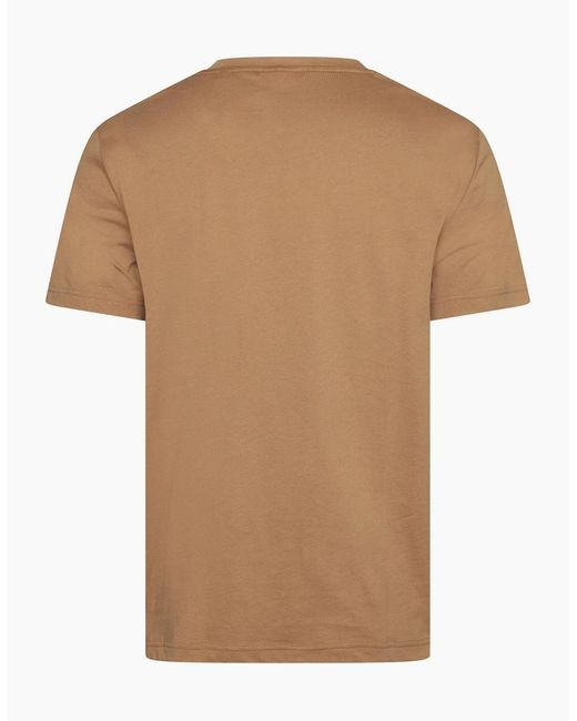 Gant Natural Text Graphic Crew Neck Short Sleeve Jersey T-Shirt for men