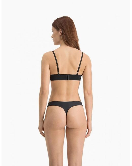 PUMA Black 2-Pack Microfibre Seamless Low-Rise Strings