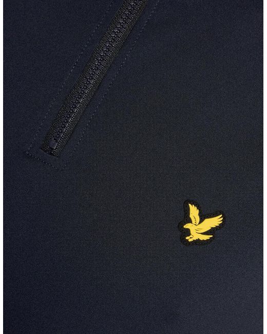 Lyle & Scott Blue Mesh Panelled Midlayer for men