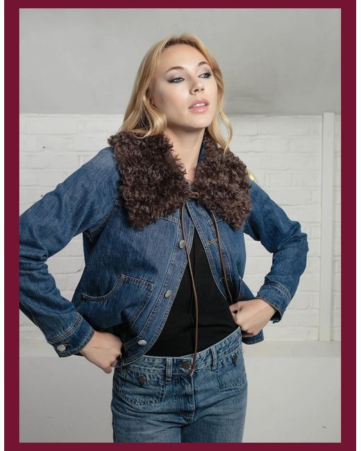 Nooki Design Blue Klara Fur Collar
