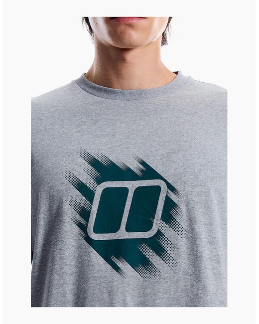 Berghaus Blue Sketched Blocks Essential T-Shirt