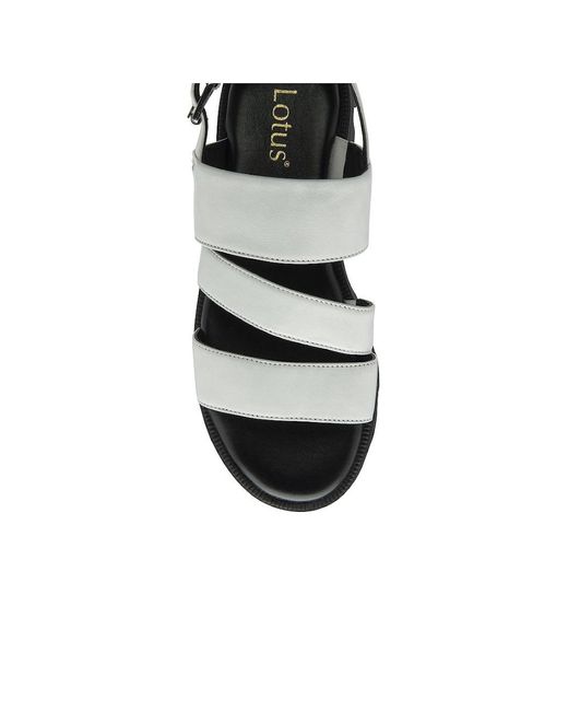 Lotus Black Xena Flatform Sandals
