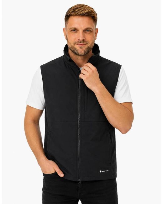 Snow Peak Black Snow Peak Utility Vest Gilet for men